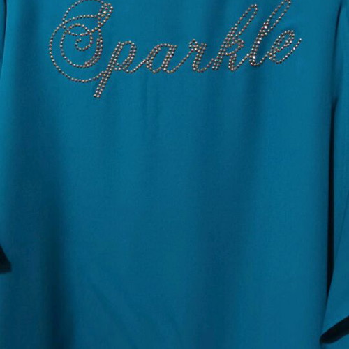 Bibibo blouse new, petrol color, with flounced sleeves, size M