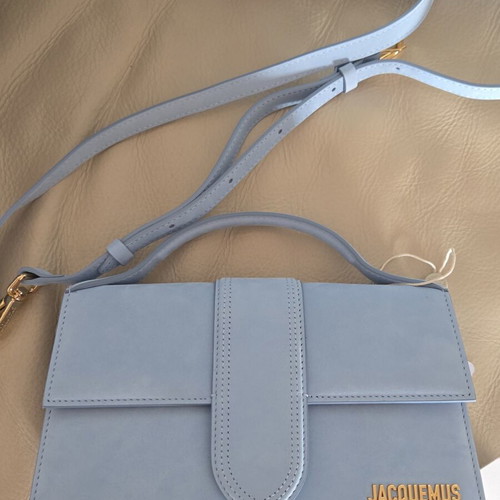 Jacquemus Le Bambino Long shoulder bag new, turquoise with gold details