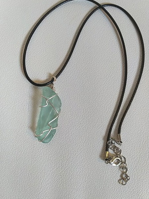 Sea Glass Necklace Handmade, New, Green