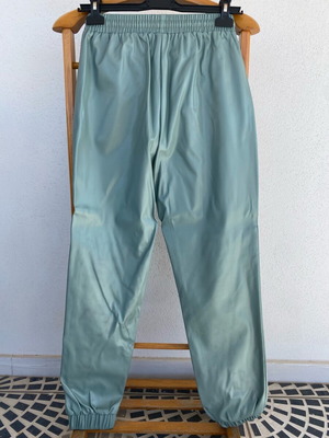 Missguided leather pants like new, gray turquoise, size S
