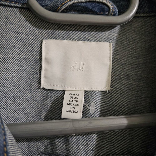 Cropped Denim Jacket H&M size S like new, blue