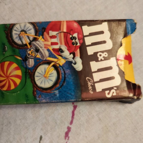 Vintage M&Ms pack used, moderate condition