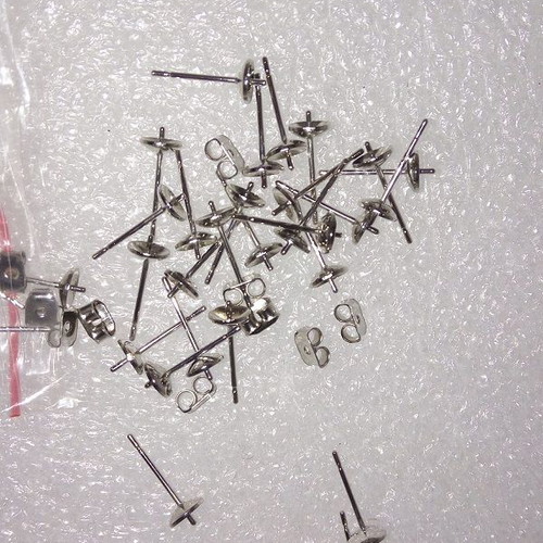 150-piece surgical steel earring bases with clasps DIY
