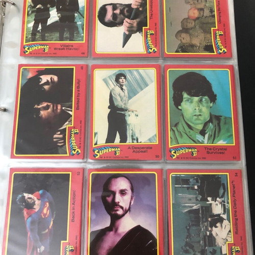 Superman II Movie Complete Set new, 88 base cards and 22 sticker cards