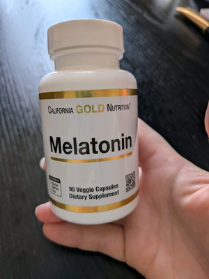 Melatonin 90 κάψουλες 3 mg νέες California Gold Nutrition