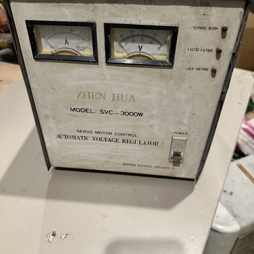 Zhen Hua SVC-3000W Single-Phase Voltage Stabilizer with Servo Motor used