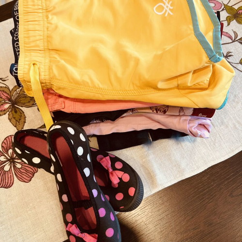 Lot of girls' clothes and shoes for ages 9-11, like new