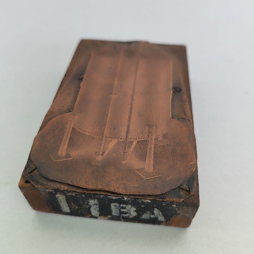 Vintage Typographic Printing Block used, industrial design