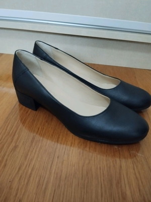 Leather women's shoes handmade black ballerinas size 39 like new