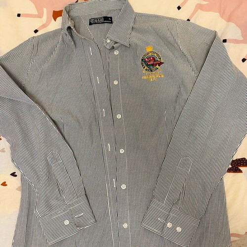 Ralph Lauren striped blue shirt like new