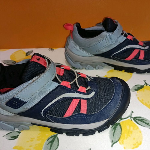 Quechua Waterproof Cross Contragrip Shoes used, size 31, colorful