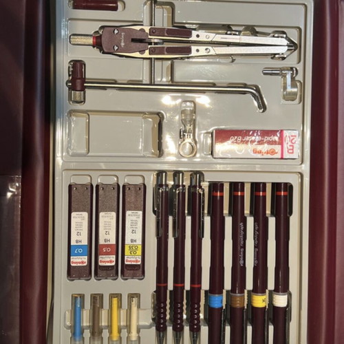 Rotring High Tech Drawing Set new, complete with compass and eraser