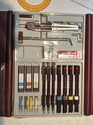 Rotring High Tech Drawing Set new, complete with compass and eraser