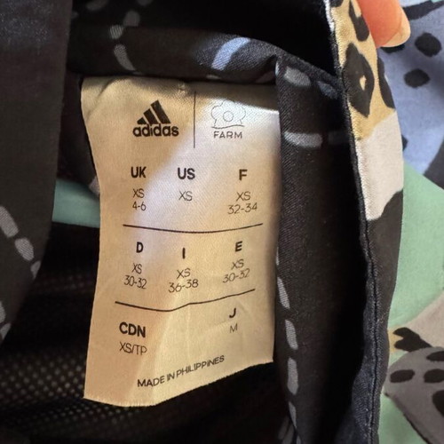 Adidas windbreaker jacket XS like new, blue multicolor