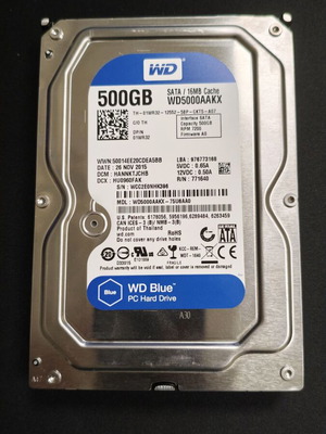 WD Blue 500GB σκληρός δίσκος WD5000AAKX-75U6AA0, 7200RPM