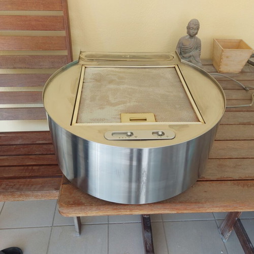 Inox round modern extractor hood like new