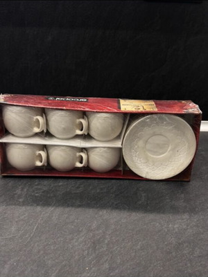 Vintage Arcopal France Coffee Cup Set 12 Pieces New in Box