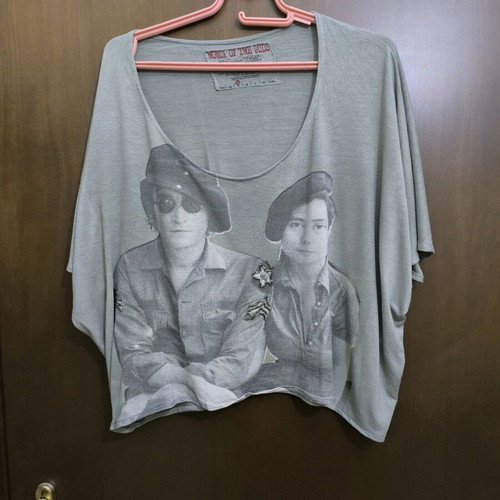 House of the Gods oversized t-shirt grey like new with Yoko Ono and John Lennon print