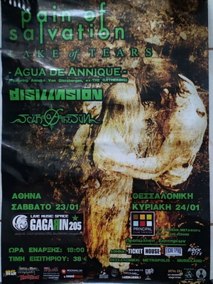 Pain Of Salvation Concert Poster used, Athens 23.01.2010