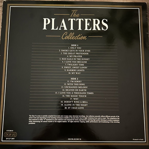 The Platters Collection vinyl record used with minor scratches