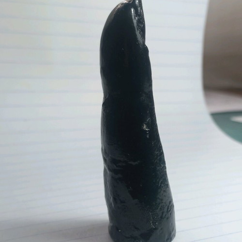 Handmade ring holder new, plaster with black acrylic paint