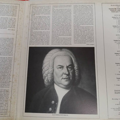 J-S Bach David Oïstrach Sonates pour violon et clavecin LP like new
