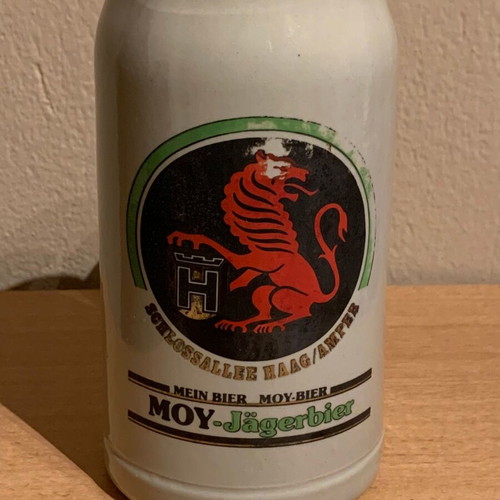 MOY Jägerbier beer stein used 1 liter collectible