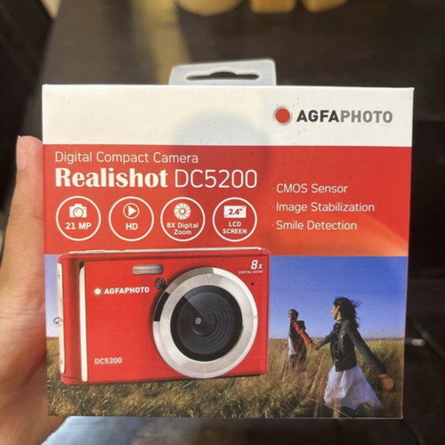 AgfaPhoto Realishot DC5200 compact digital camera, red