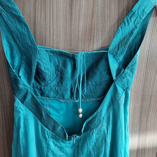 Observe midi dress green emerald used, open back, size S