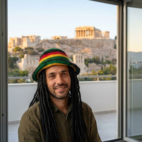 Reggae Bob Marley hat and wig set like new, carnival