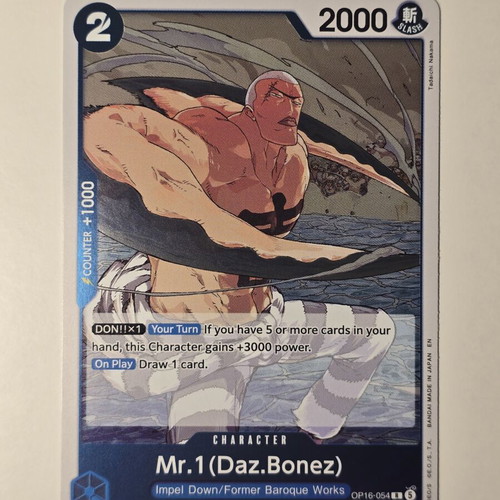 Mr. 1 Daz Bonez One Piece Card Game OP16-054 Rare card like new