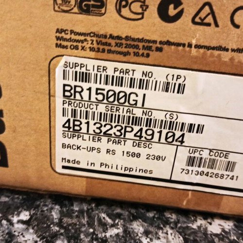 APC Back-UPS Pro 1500VA/865W used model BR1500GI