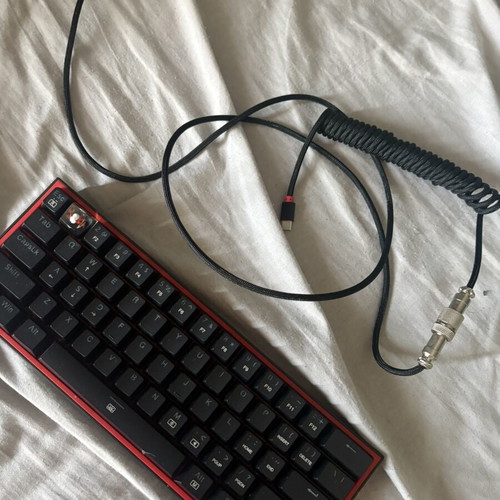 Redragon Mechanical Gaming Keyboard TKL with Custom Coil Cable like new
