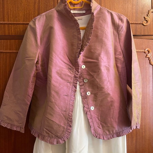 Short jacket 100% silk Italian size L like new