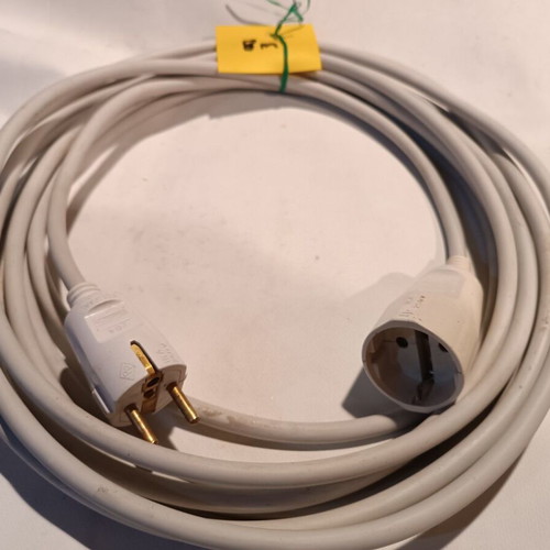 Cable 8 meters with plug monolithic 3x1.5 like new with internal double insulation