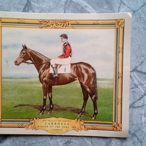 Carrozza card like new collectible with Lester Piggott