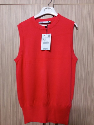 Zara sleeveless women's top new red size S