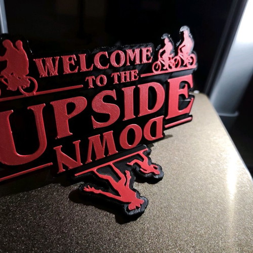Stranger Things Welcome to the Upside Down 3D Printed Decorative Piece new