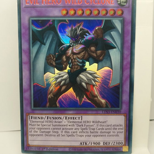 Evil HERO Wild Cyclone V.2 Ultra Rare card