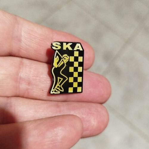 Ska enamel metal pin badge