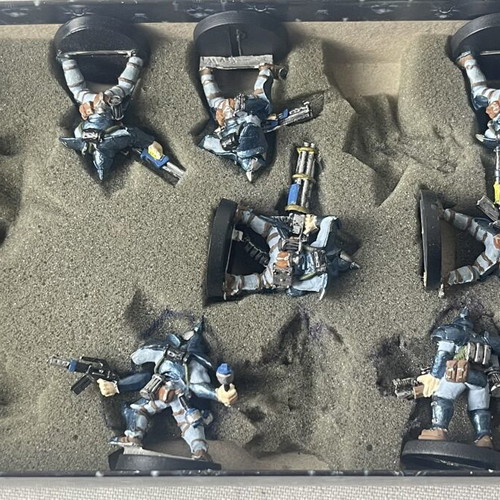 Warzone Target Games Bauhaus Hussars metal miniatures used with box