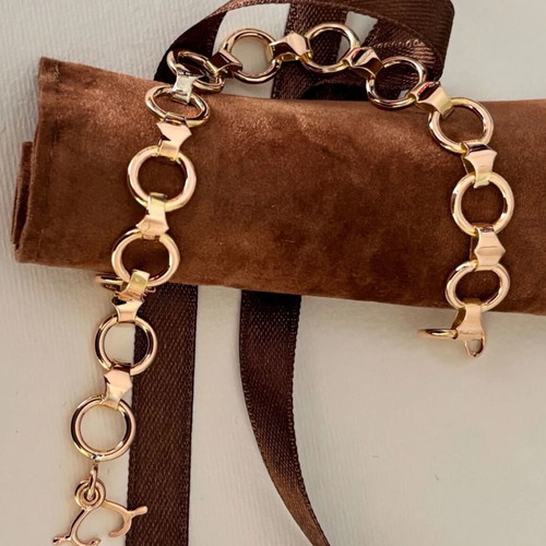 Yellow gold k14 bracelet like new, handmade