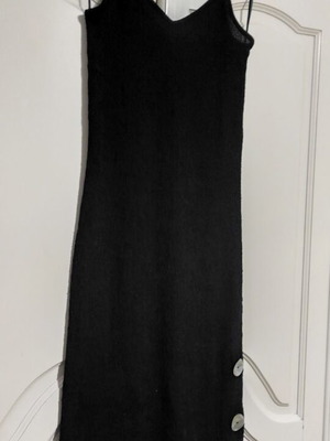 Black long dress like new, one size