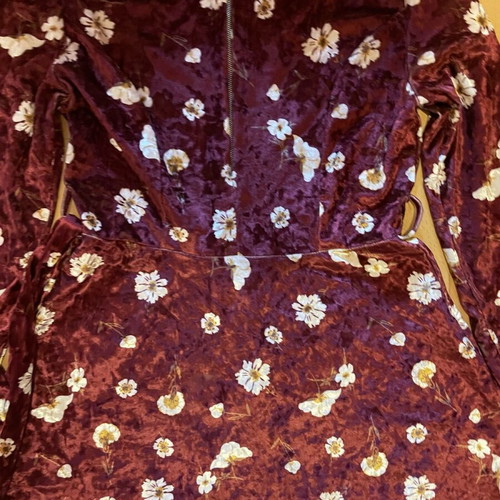 Velvet mini dress size S like new