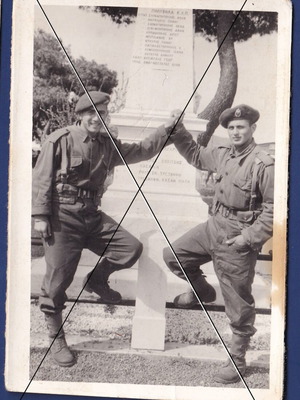 Memorial photo used, portrait of uniformed soldiers
