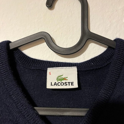Lacoste Vest vintage used, size 5, black and blue