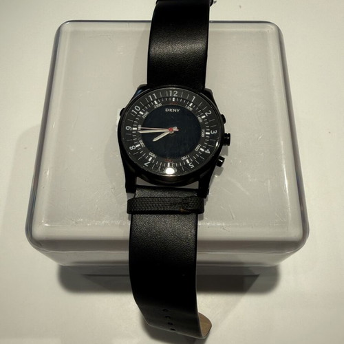 DKNY men's watch black with hands used