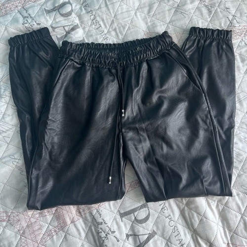 Leather pants like new, size M, black