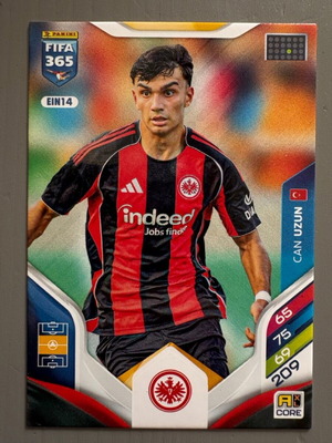 Can Uzun Eintracht Frankfurt EIN14 Panini FIFA Adrenalyn 365 2025-26 card like new