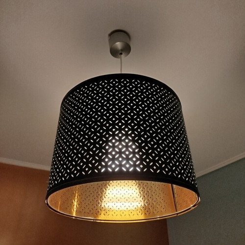 Nymo Ikea ceiling lamp like new, black and gold